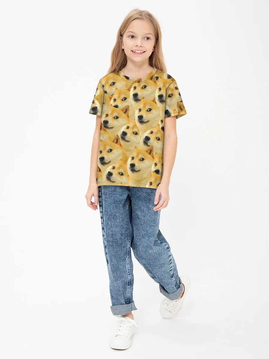 Children's cotton T-shirt (for girls. Copy)