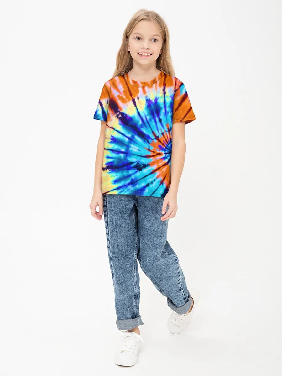 Orange Blue Tie Dye