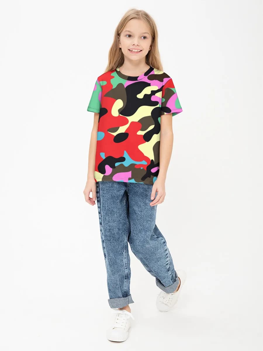 Children's cotton T-shirt (for girls. Copy)