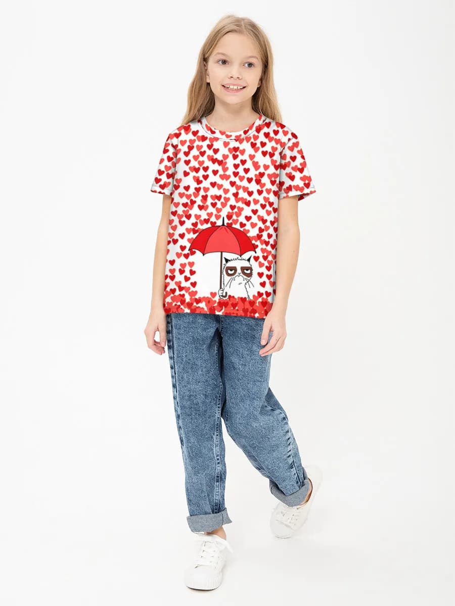 Children's cotton T-shirt (for girls. Copy)