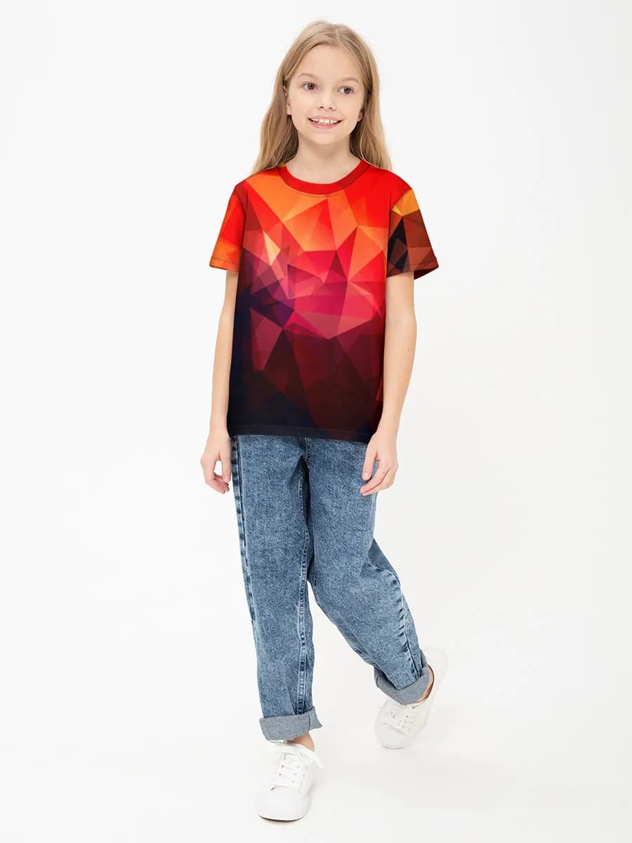 Children's cotton T-shirt (for girls. Copy)