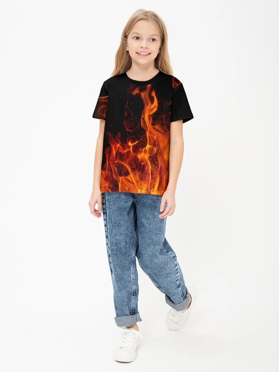 Children's cotton T-shirt (for girls. Copy)