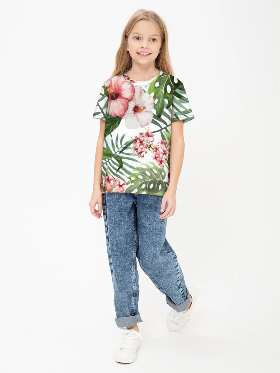 Children's cotton T-shirt (for girls. Copy)