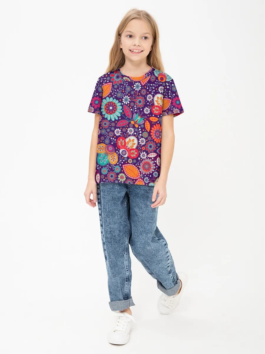 Children's cotton T-shirt (for girls. Copy)