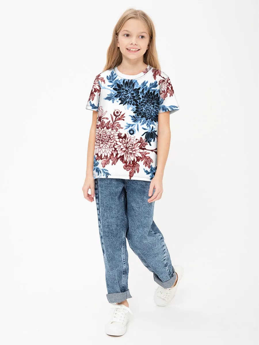 Children's cotton T-shirt (for girls. Copy)