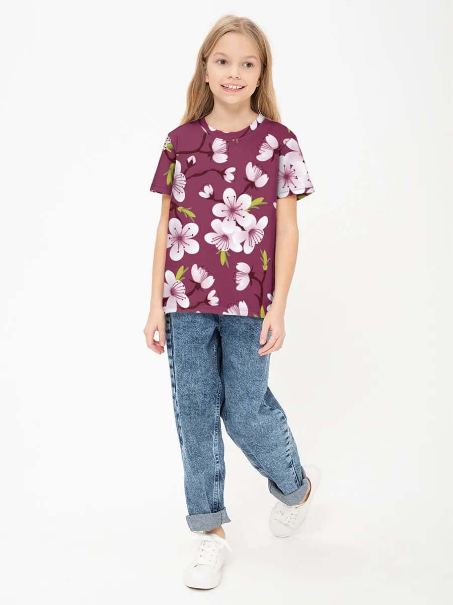 Children's cotton T-shirt (for girls. Copy)