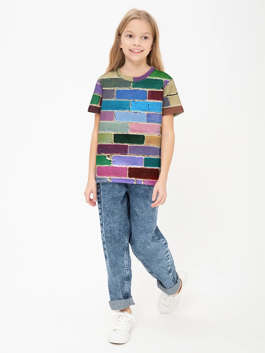 Children's cotton T-shirt (for girls. Copy)