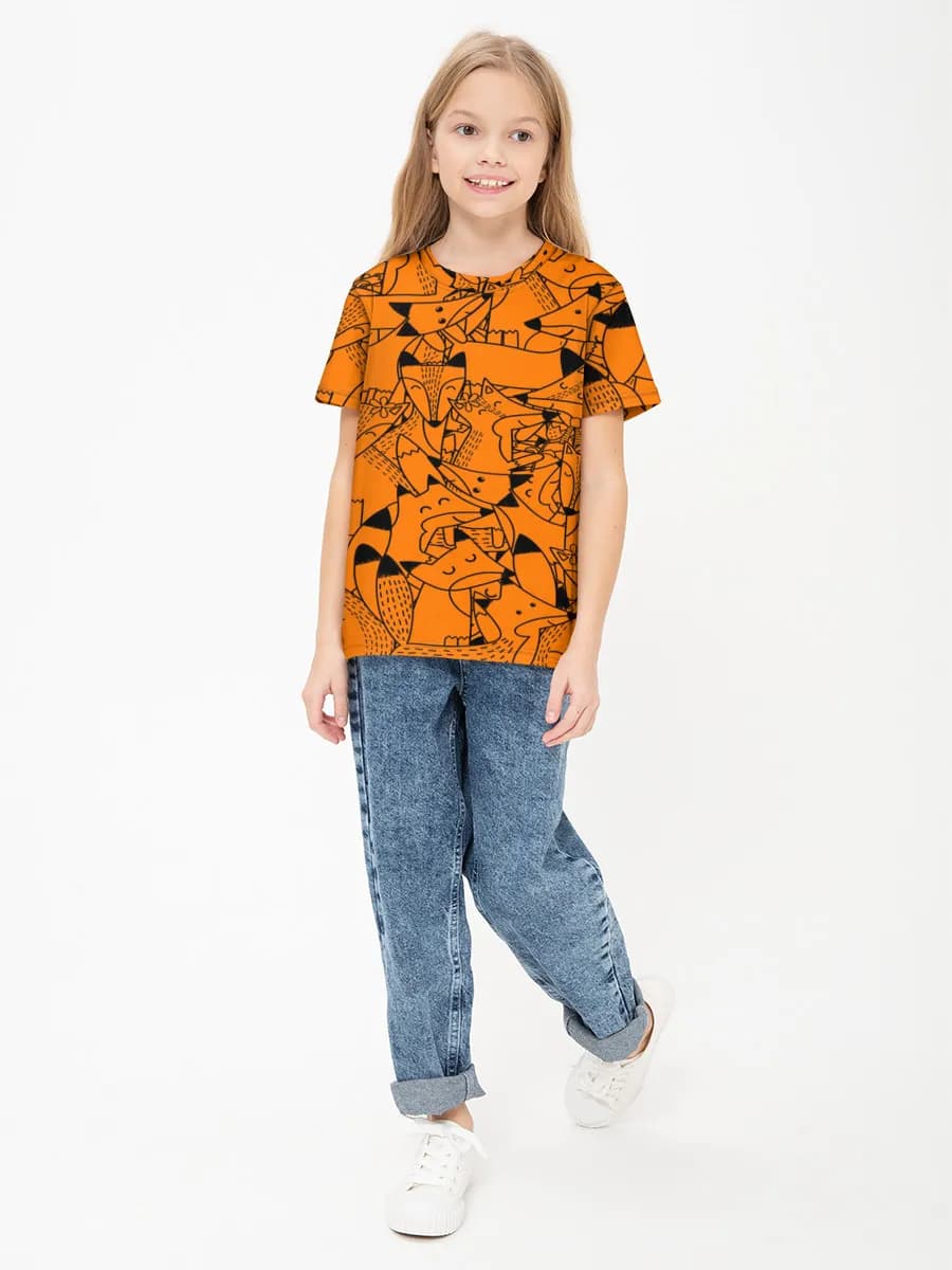 Children's cotton T-shirt (for girls. Copy)