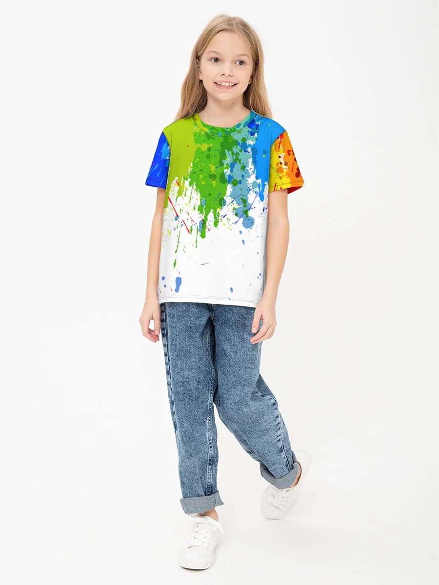 Children's cotton T-shirt (for girls. Copy)