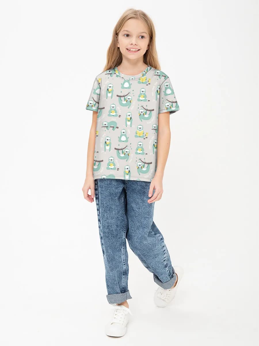 Children's cotton T-shirt (for girls. Copy)