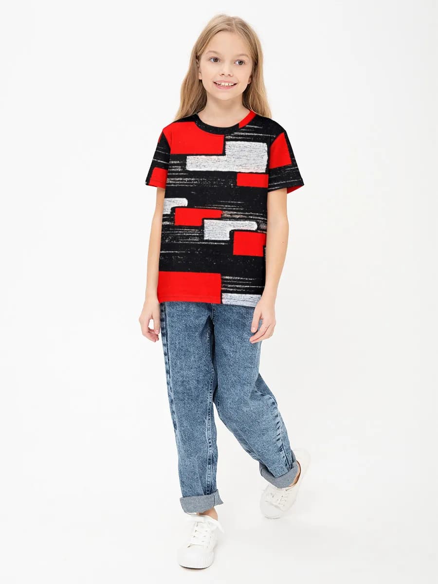 Children's cotton T-shirt (for girls. Copy)