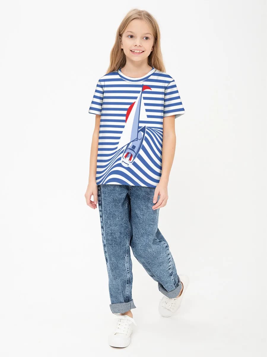 Children's cotton T-shirt (for girls. Copy)