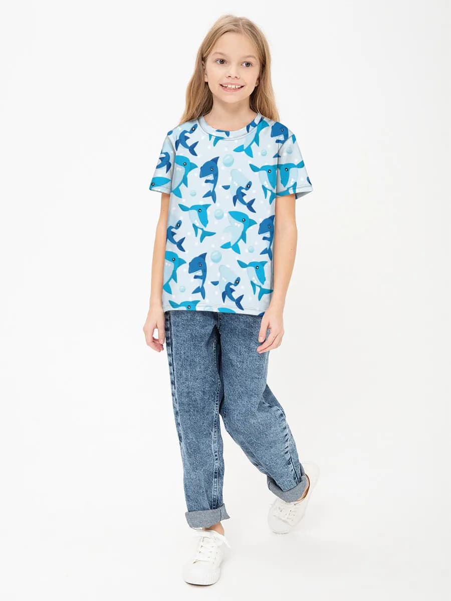 Children's cotton T-shirt (for girls. Copy)