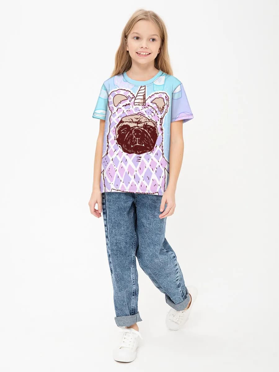 Children's cotton T-shirt (for girls. Copy)