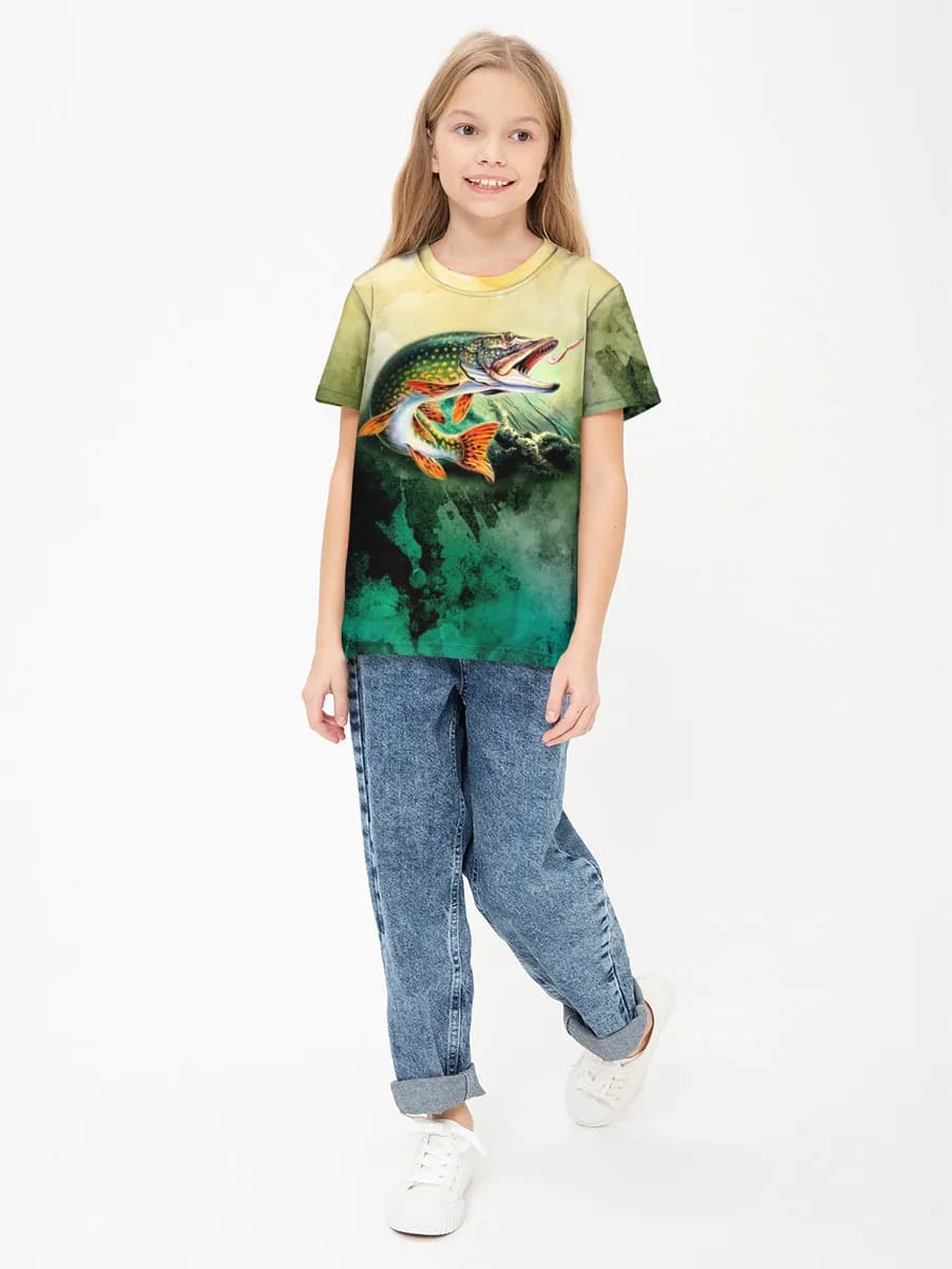 Children's cotton T-shirt (for girls. Copy)