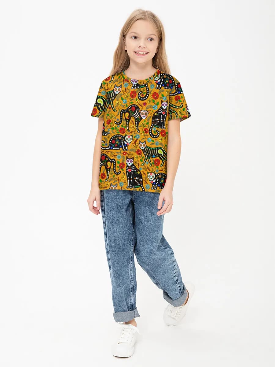 Children's cotton T-shirt (for girls. Copy)