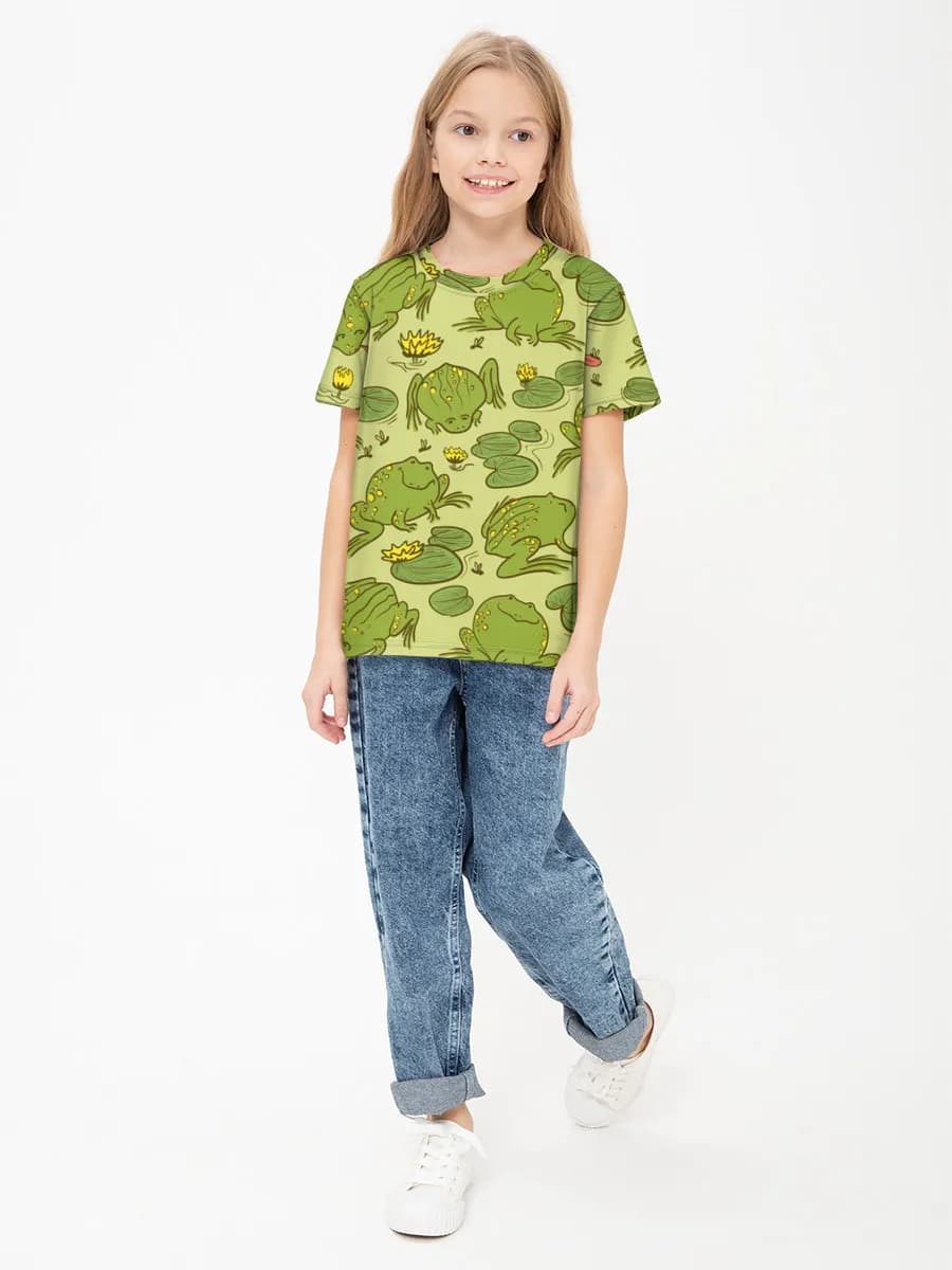 Children's cotton T-shirt (for girls. Copy)