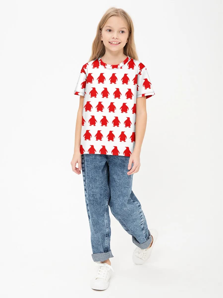 Children's cotton T-shirt (for girls. Copy)