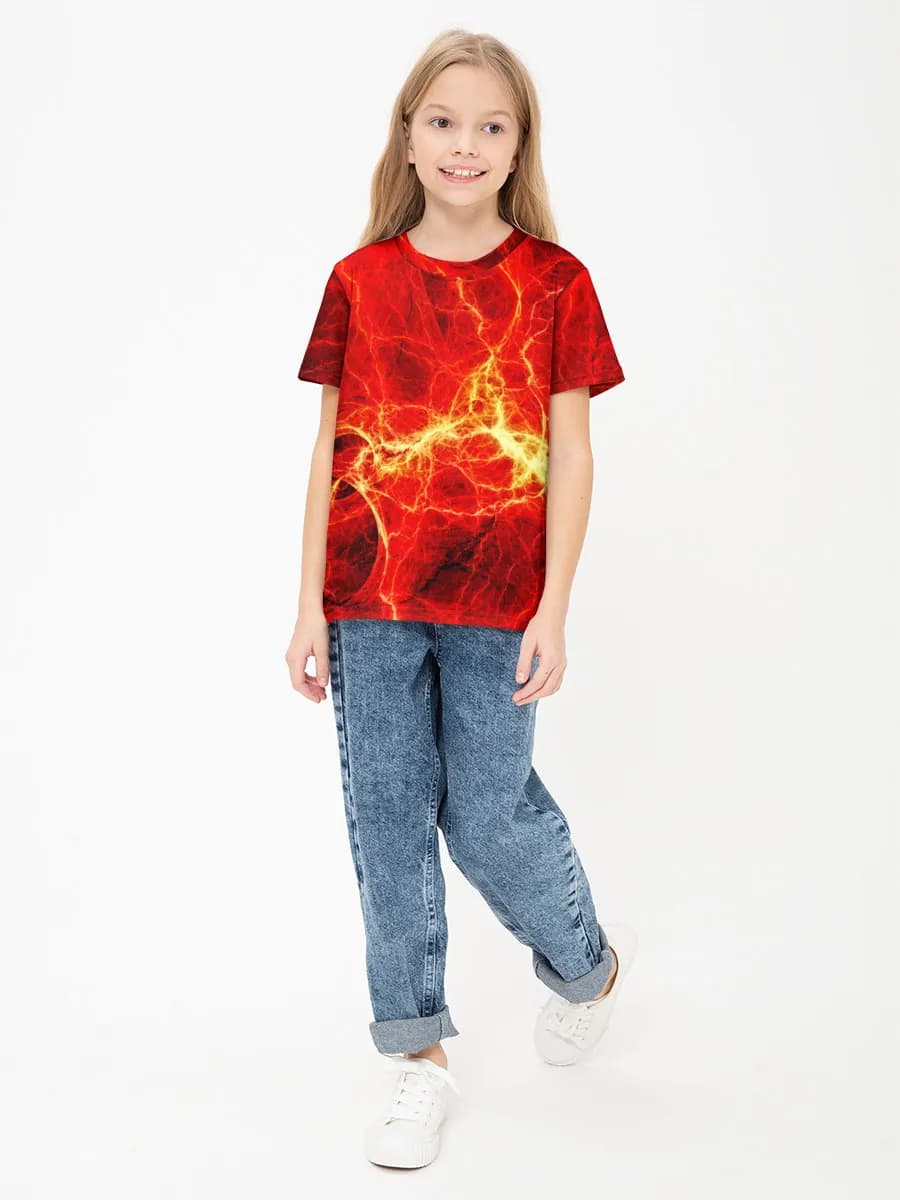 Children's cotton T-shirt (for girls. Copy)