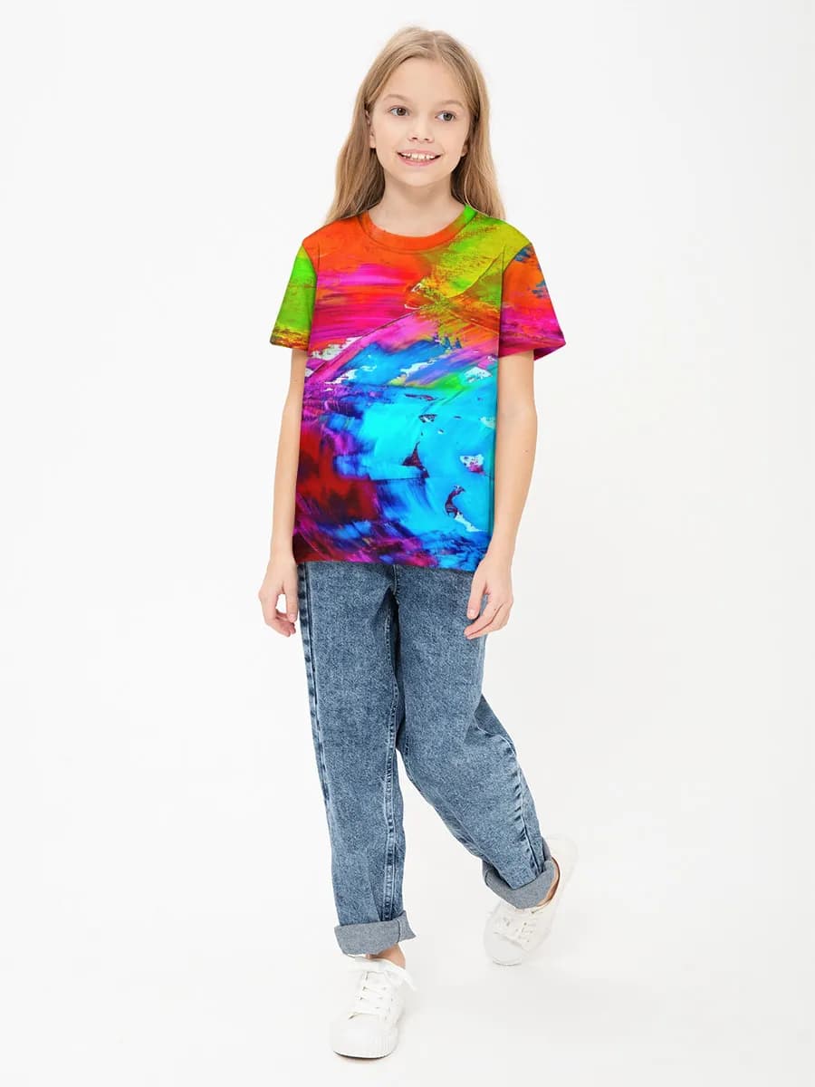 Children's cotton T-shirt (for girls. Copy)