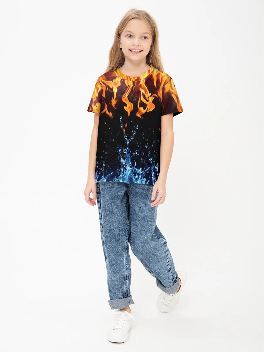 Children's cotton T-shirt (for girls. Copy)
