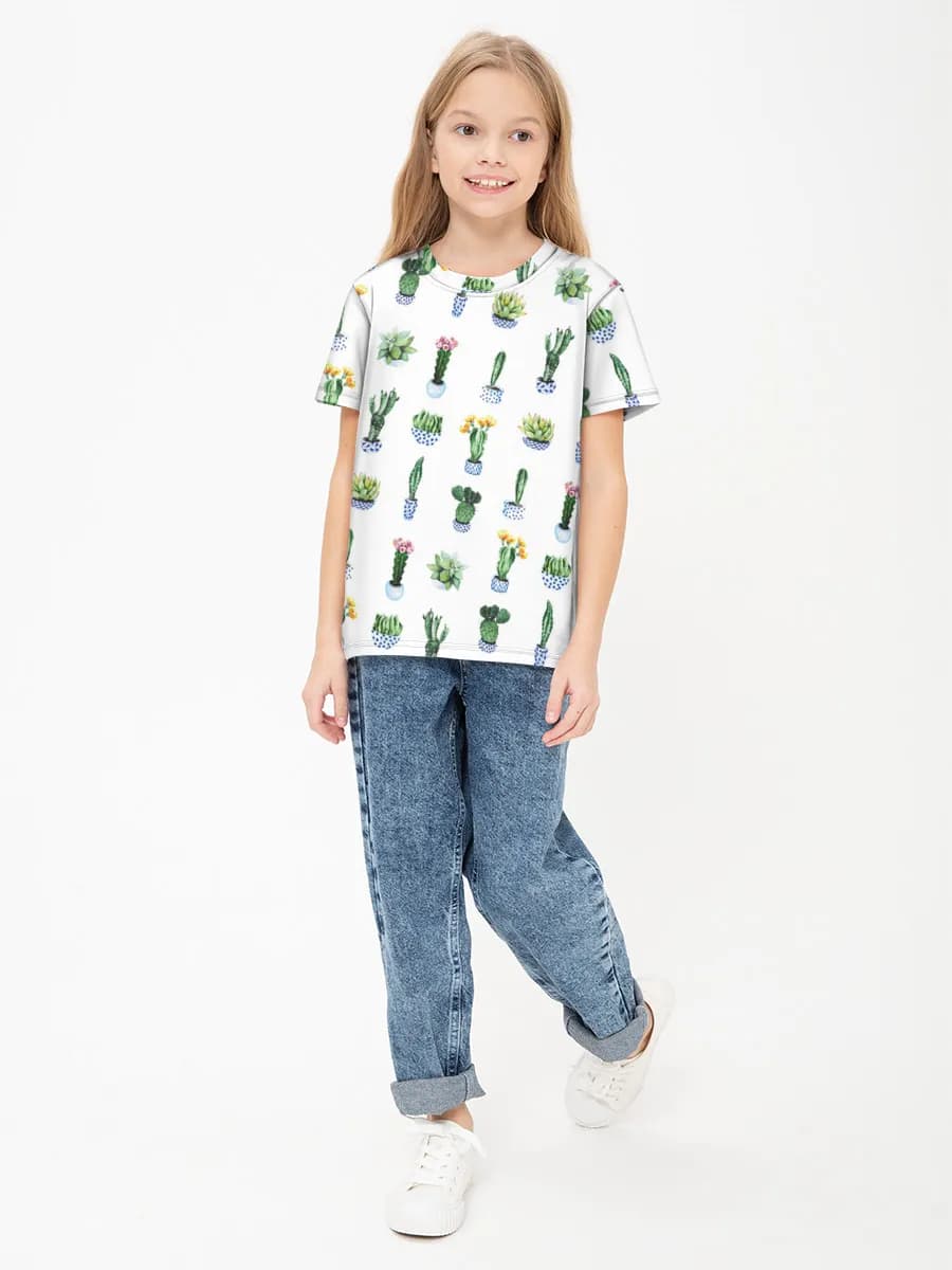 Children's cotton T-shirt (for girls. Copy)