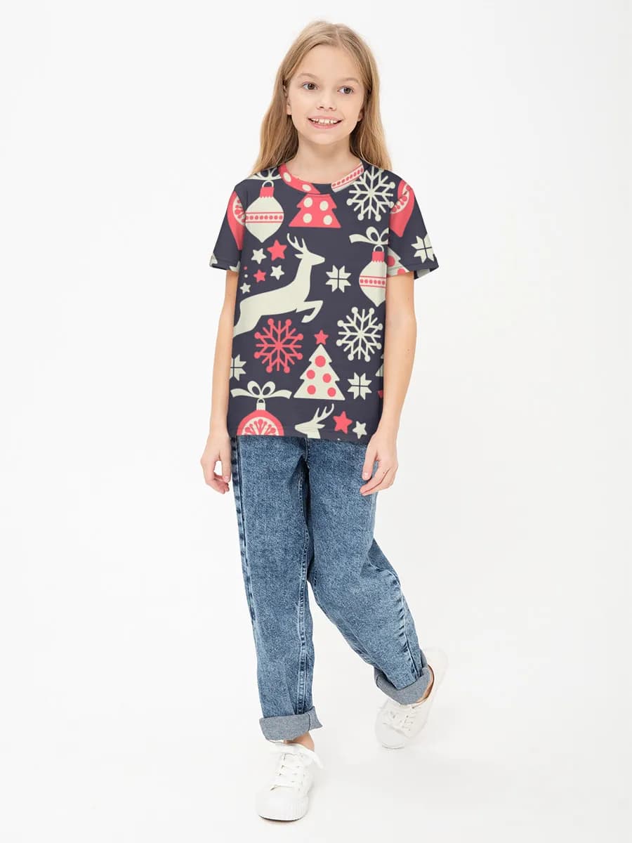 Children's cotton T-shirt (for girls. Copy)