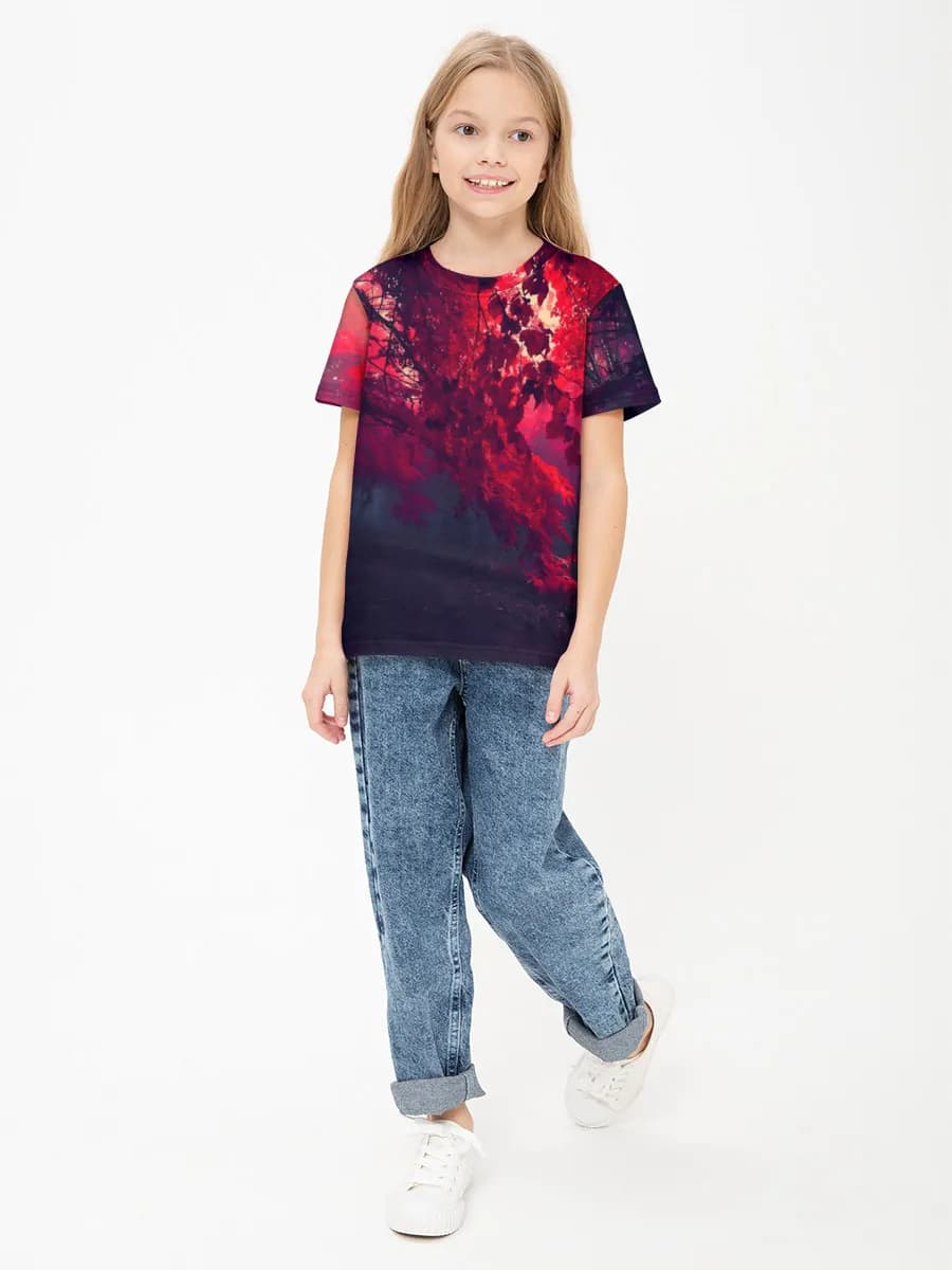 Children's cotton T-shirt (for girls. Copy)
