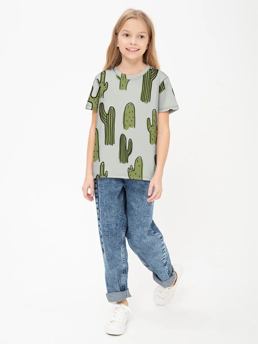 Children's cotton T-shirt (for girls. Copy)