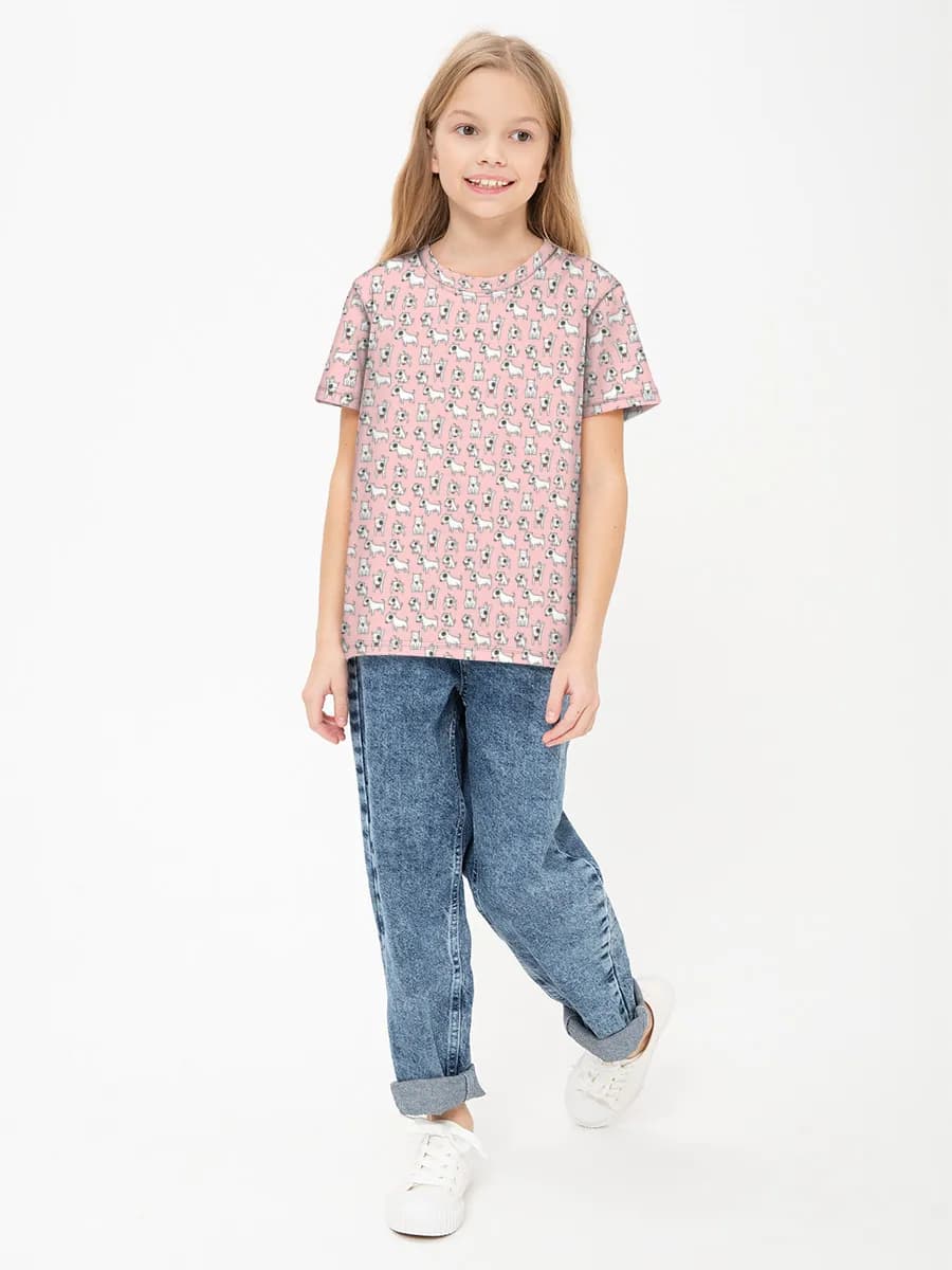 Children's cotton T-shirt (for girls. Copy)