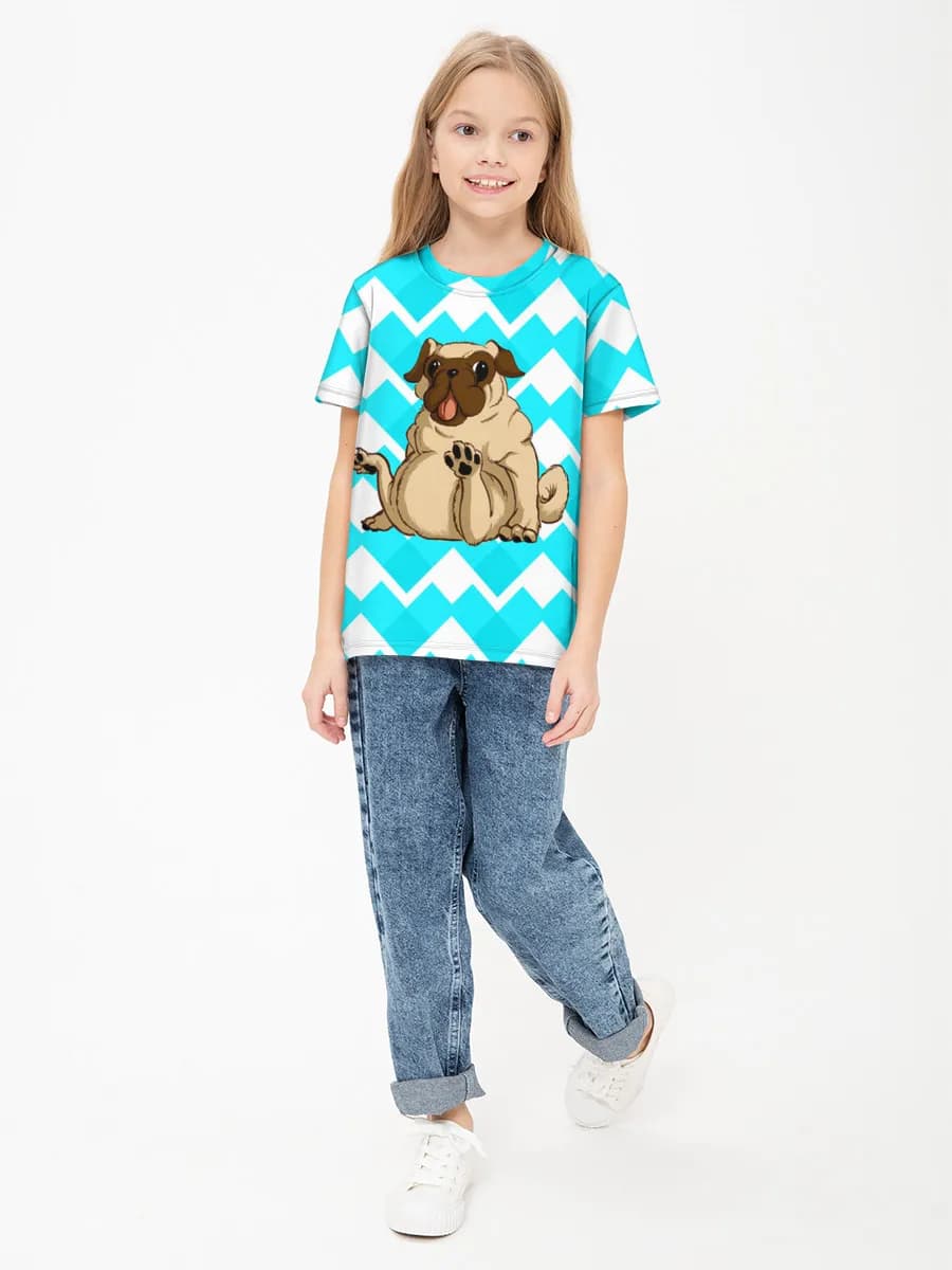 Children's cotton T-shirt (for girls. Copy)