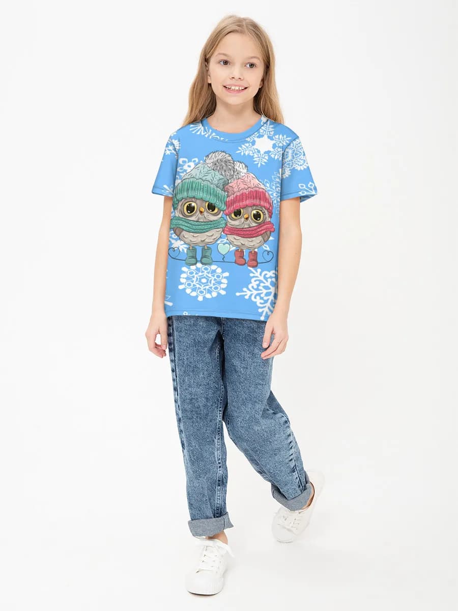 Children's cotton T-shirt (for girls. Copy)