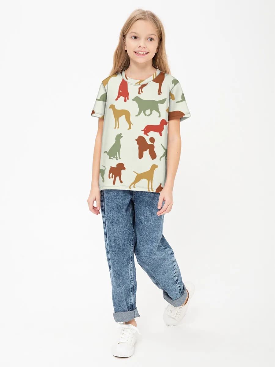 Children's cotton T-shirt (for girls. Copy)