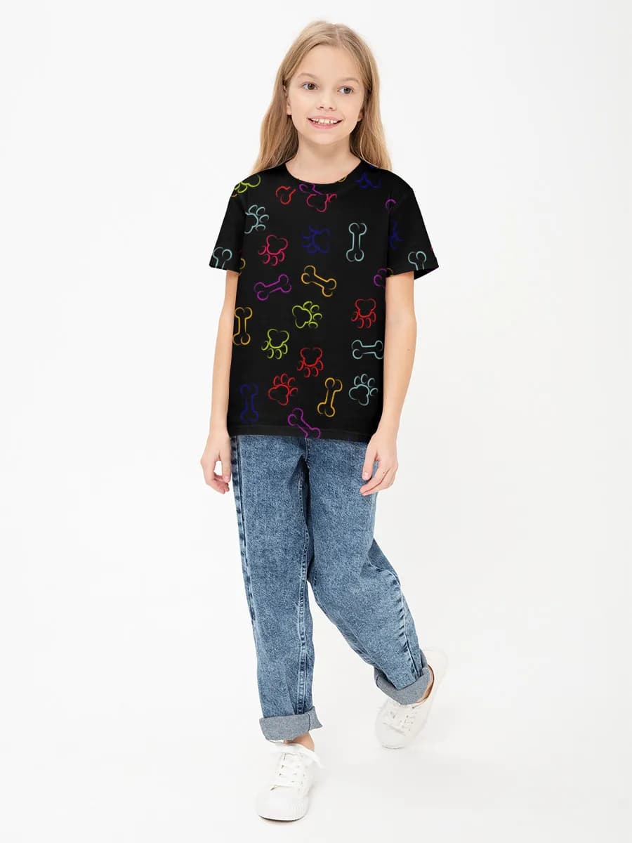 Children's cotton T-shirt (for girls. Copy)