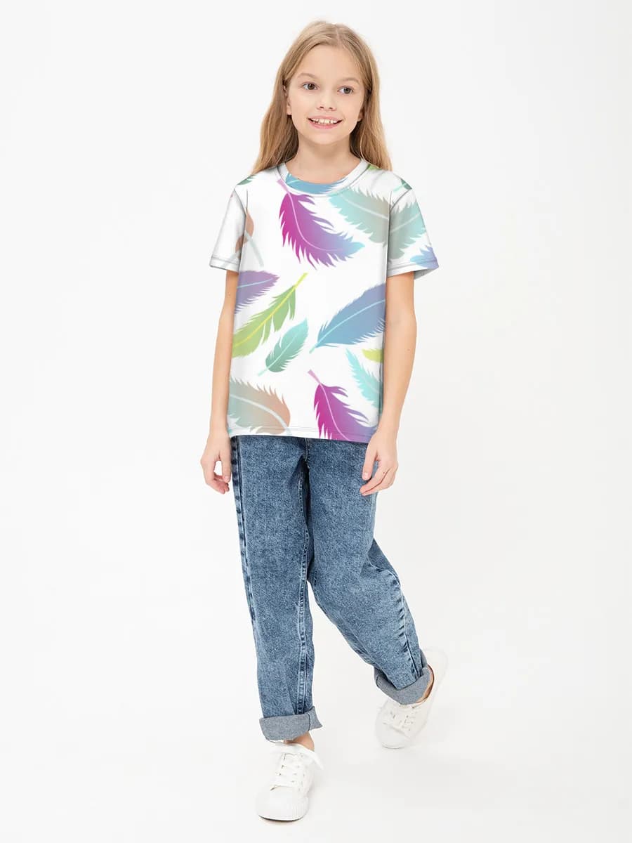 Children's cotton T-shirt (for girls. Copy)