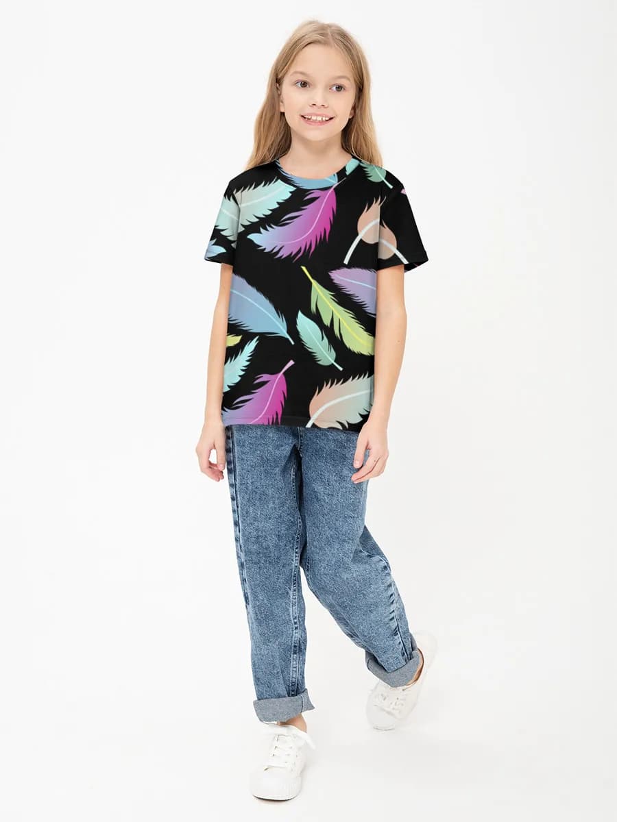 Children's cotton T-shirt (for girls. Copy)