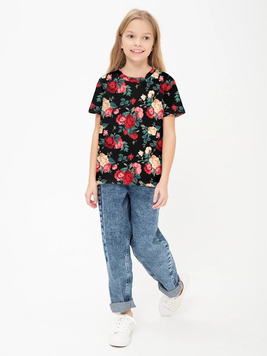 Children's cotton T-shirt (for girls. Copy)
