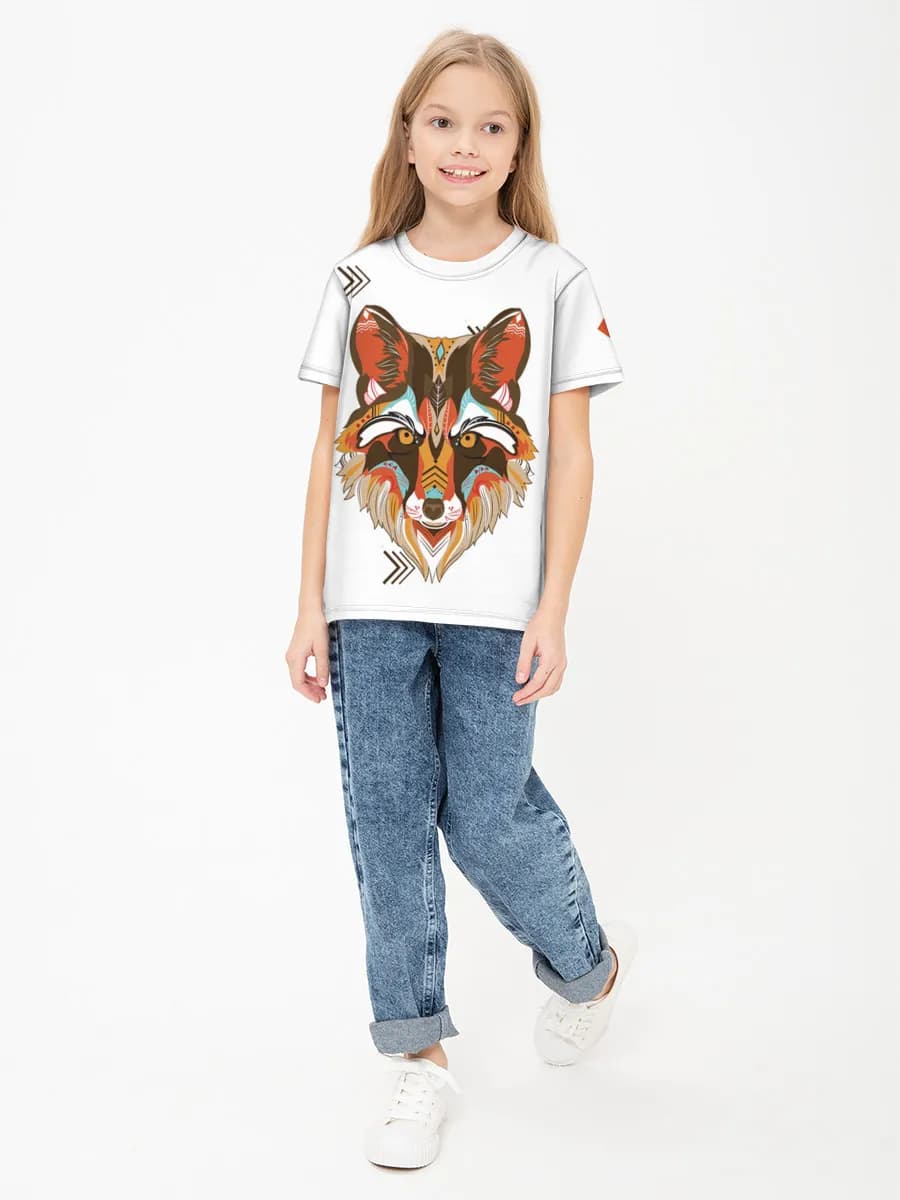 Children's cotton T-shirt (for girls. Copy)