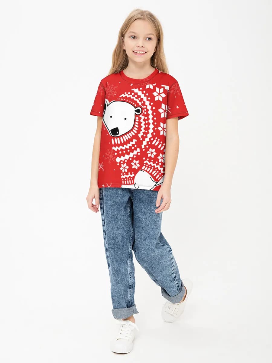 Children's cotton T-shirt (for girls. Copy)