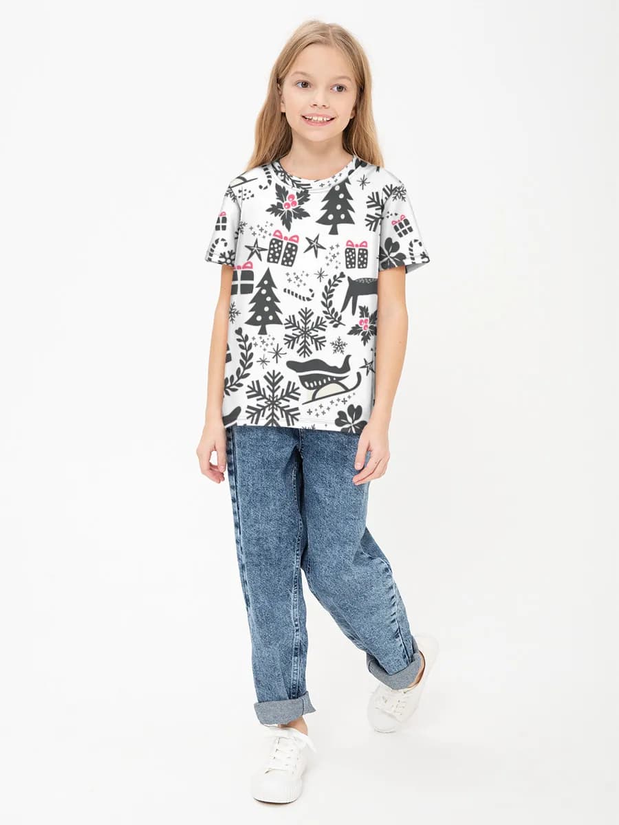 Children's cotton T-shirt (for girls. Copy)