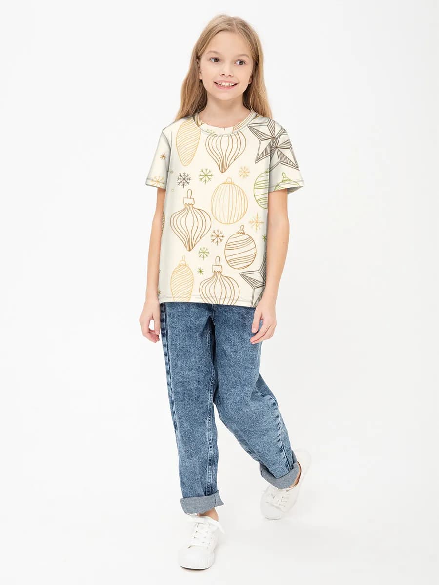 Children's cotton T-shirt (for girls. Copy)