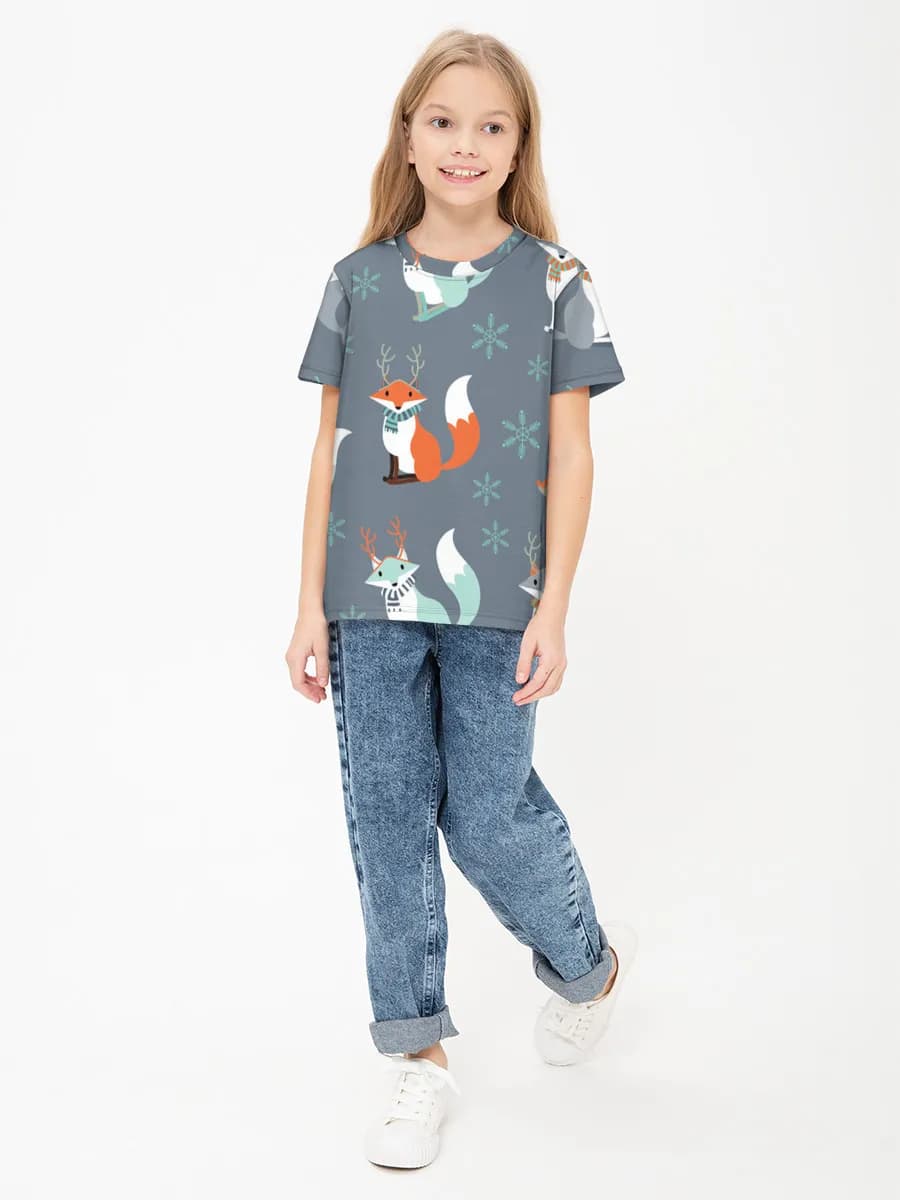 Children's cotton T-shirt (for girls. Copy)