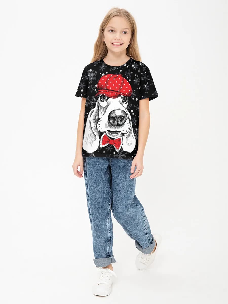 Children's cotton T-shirt (for girls. Copy)