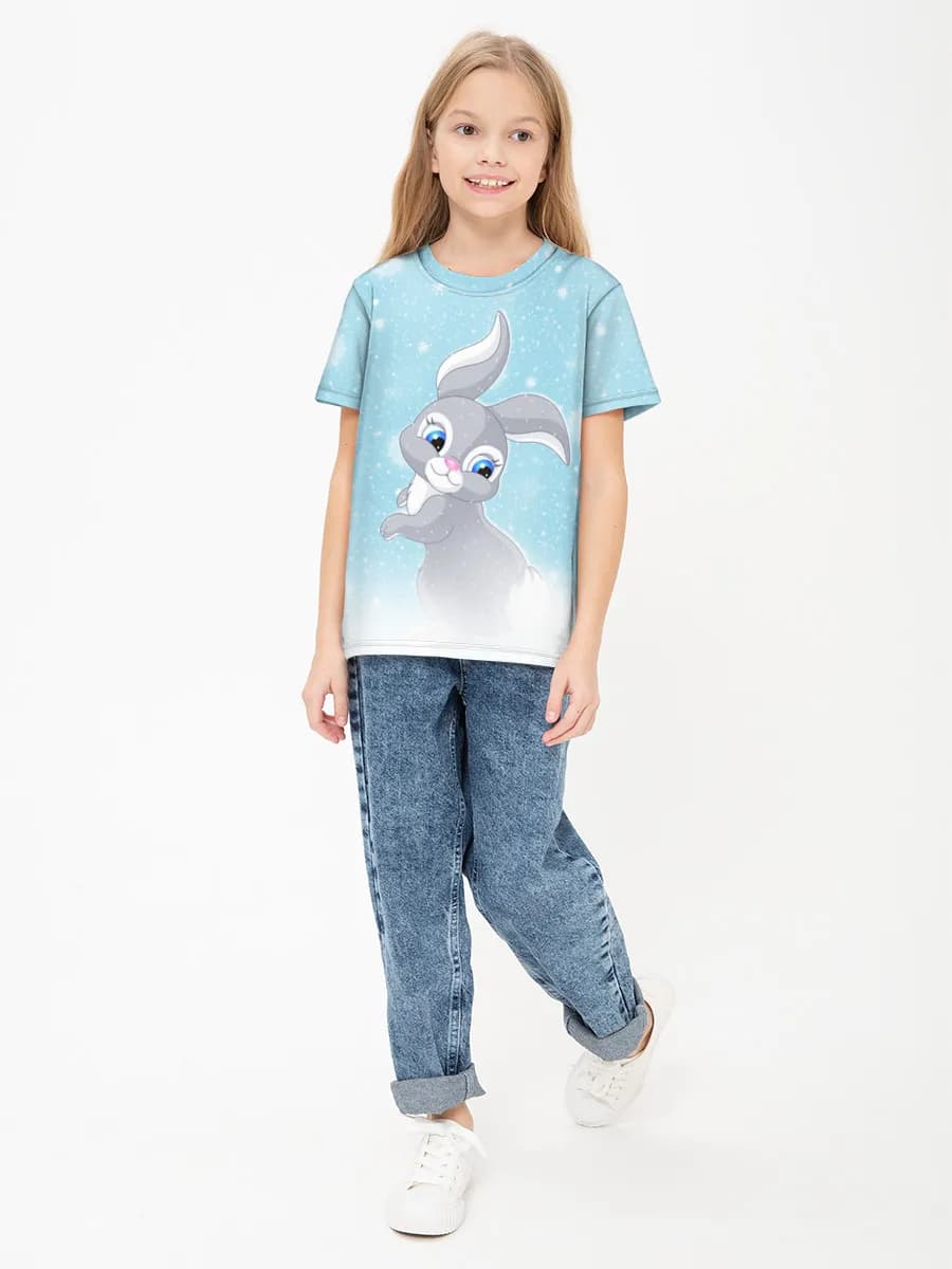 Children's cotton T-shirt (for girls. Copy)