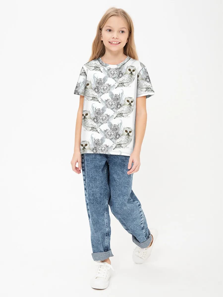 Children's cotton T-shirt (for girls. Copy)