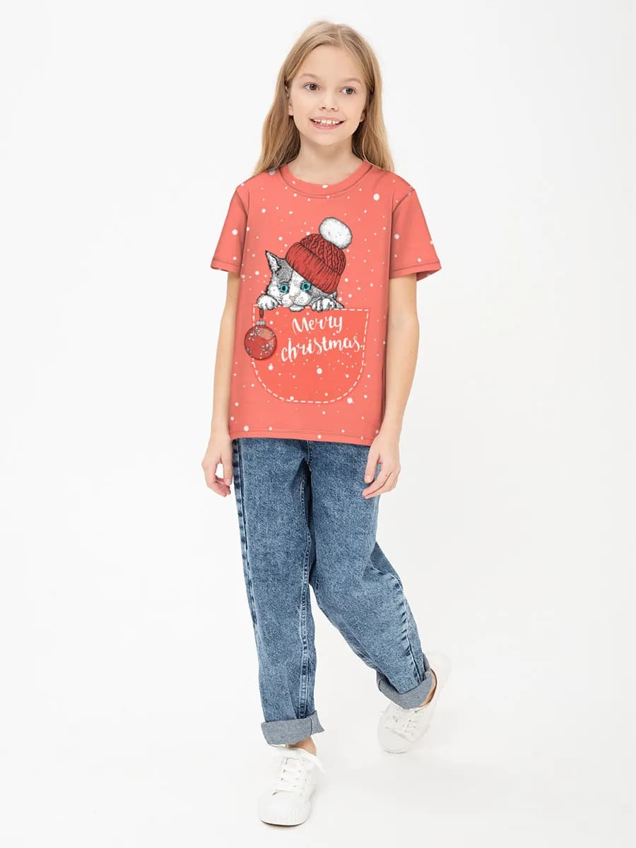 Children's cotton T-shirt (for girls. Copy)