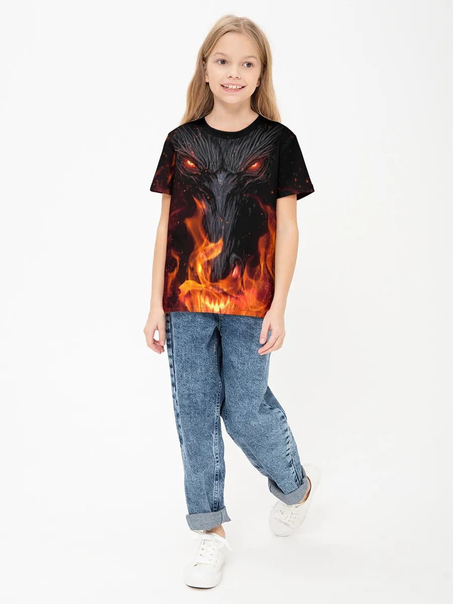 Children's cotton T-shirt (for girls. Copy)
