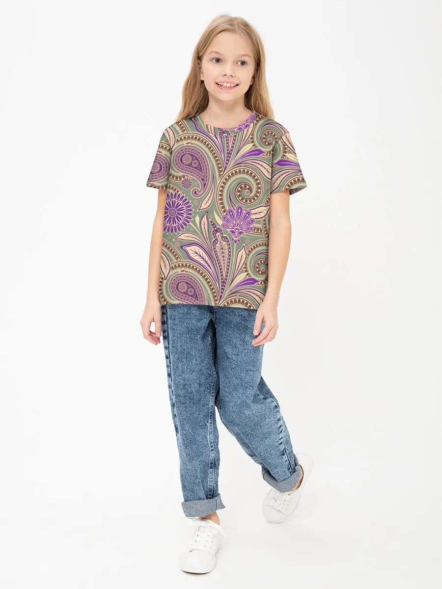 Children's cotton T-shirt (for girls. Copy)