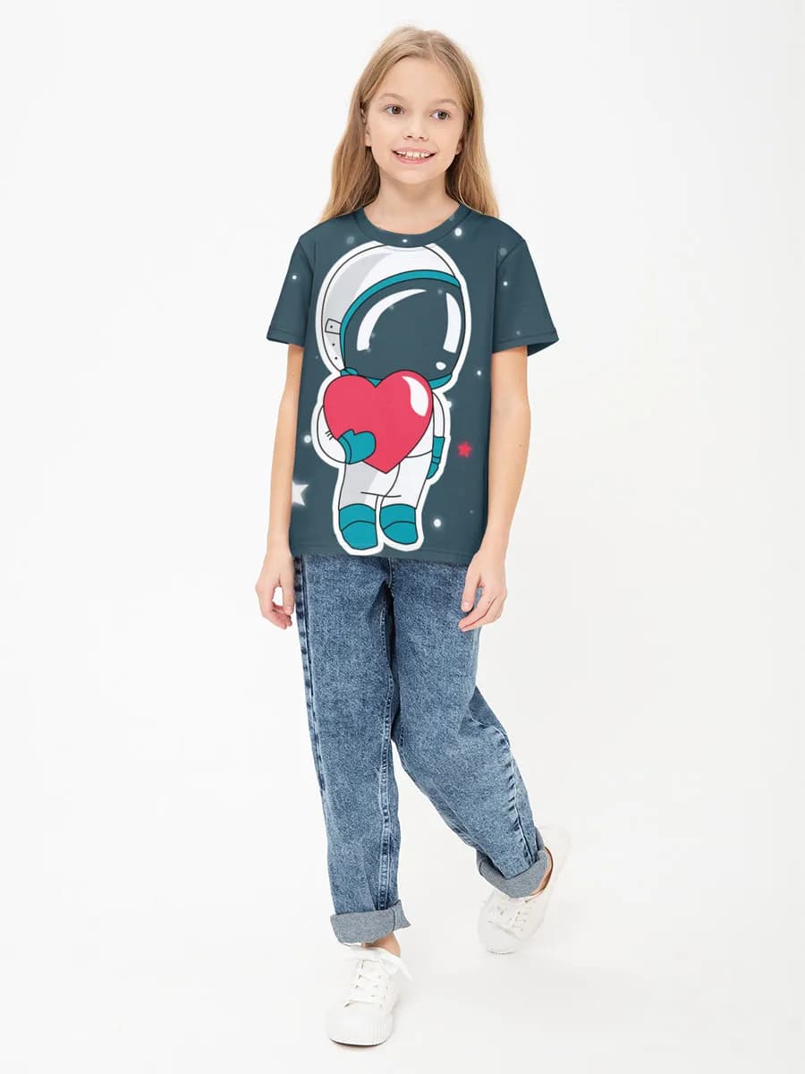 Children's cotton T-shirt (for girls. Copy)