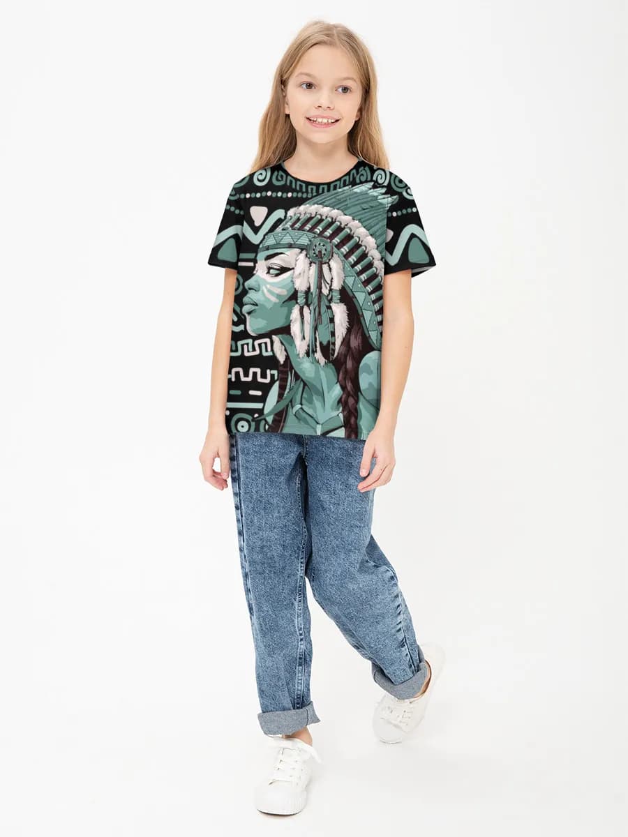 Children's cotton T-shirt (for girls. Copy)